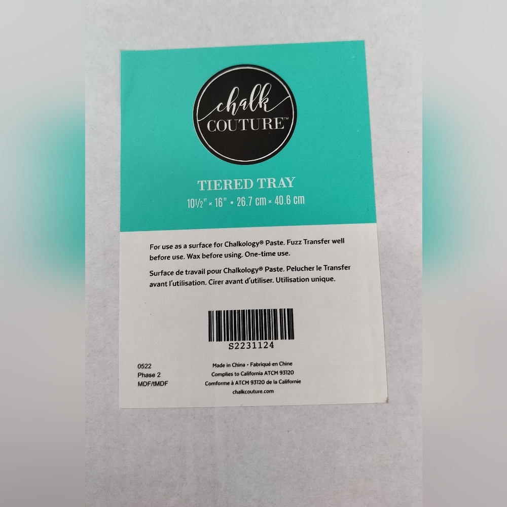 Chalk Couture Tiered Tray New In Box